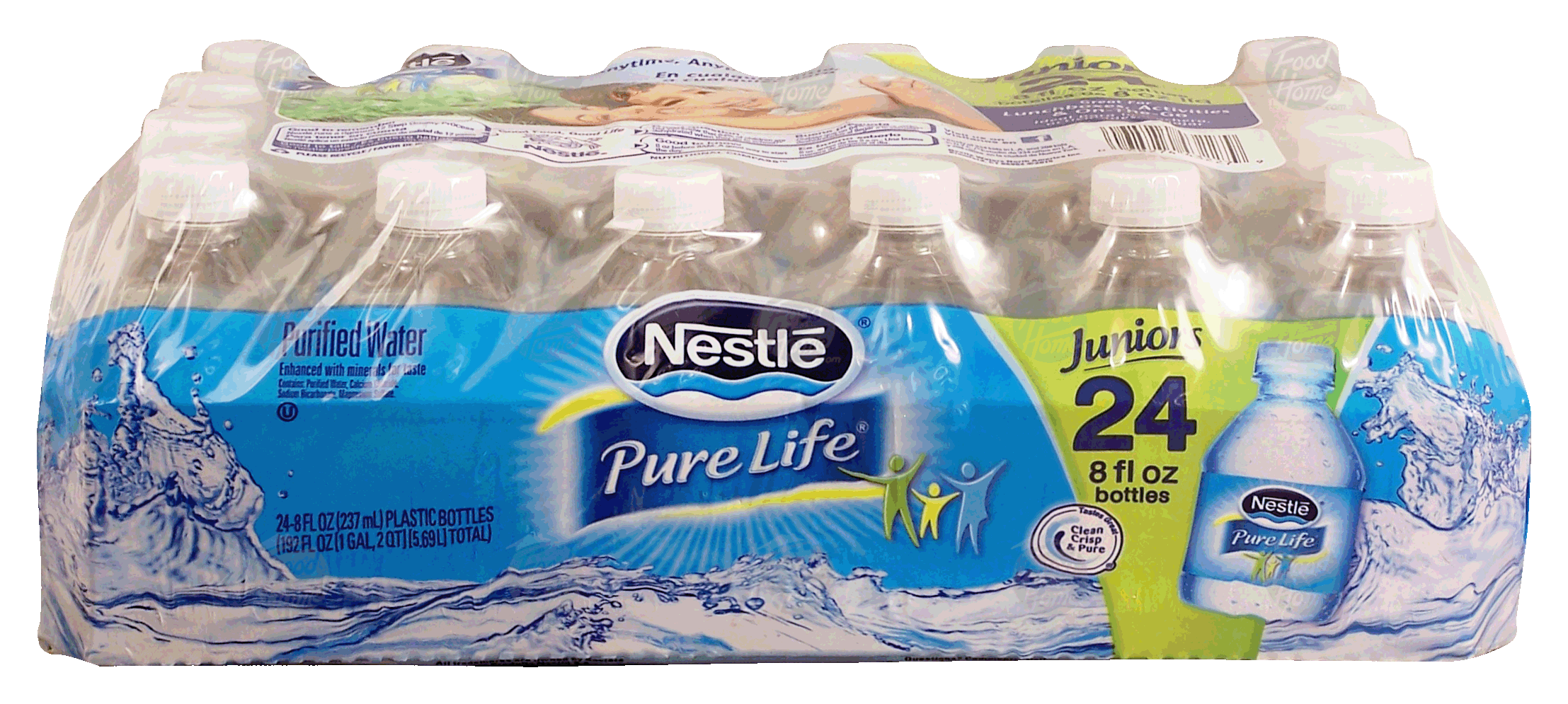 Nestle Pure Life juniors; purified water, 24-8 fl oz bottles Full-Size Picture